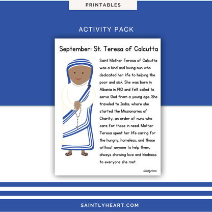 Free Printable: St. Mother Teresa of Calcutta Activity Bundle